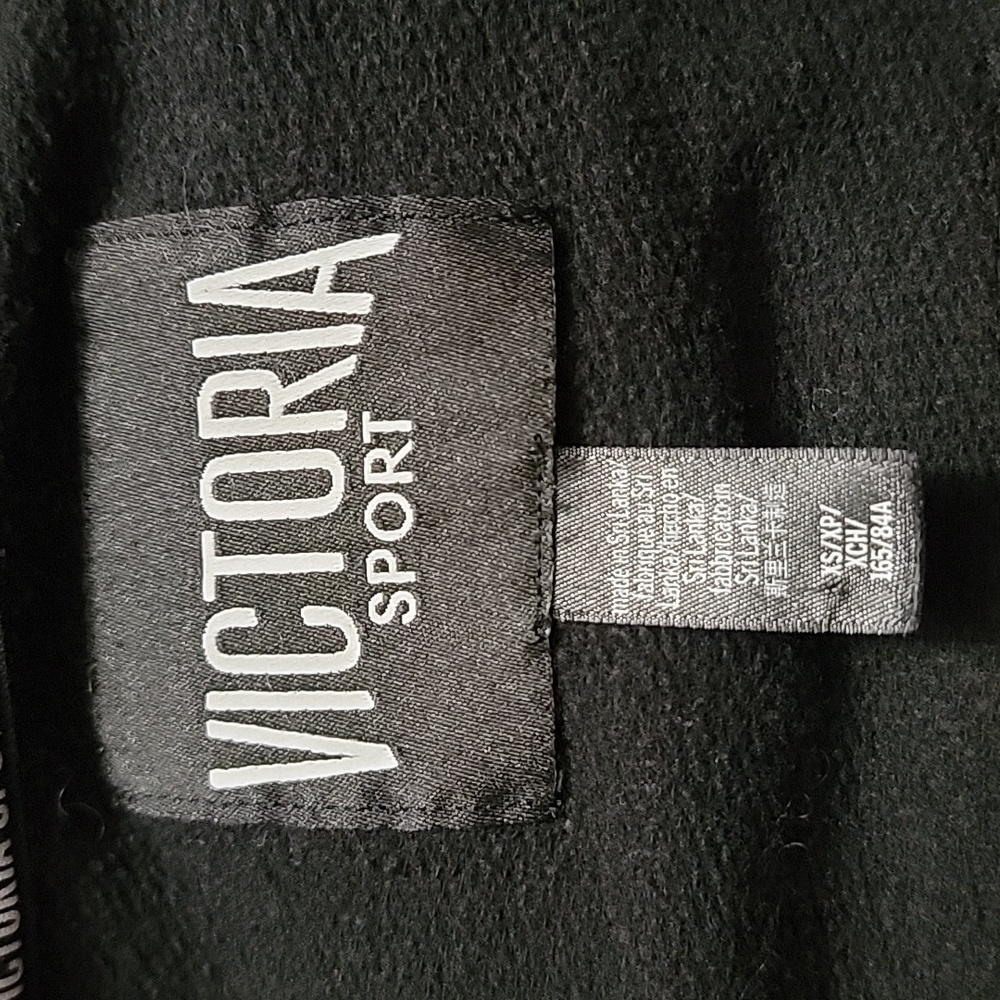 Victoria Secret Sport Black Zip-Up Hoodie Size XS/S - Picture 5 of 6